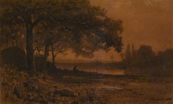 Crepuscular Landscape by Jacques Barthelemy (adolphe) Appian