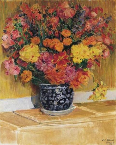 Bouquet Of Flowers by Jacques Emile Blanche Oil Painting Reproductions