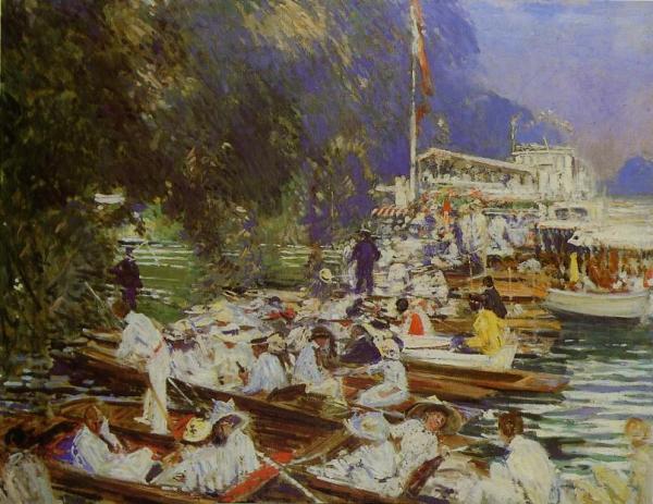 Regatta At Henley by Jacques Emile Blanche Oil Painting Reproductions