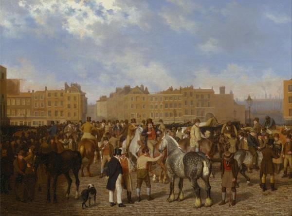 Old Smithfield Market by Jacques-laurent Agasse