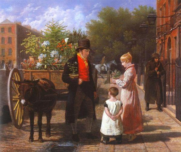 The Flower Seller by Jacques-laurent Agasse