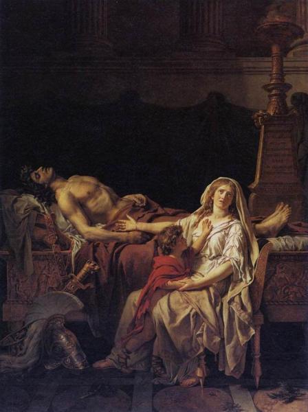 Andromache Mourning Hector by Jacques Louis David Oil Painting Reproductions