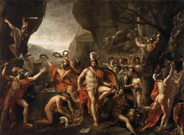 Leonidas At Thermopylae by Jacques Louis David