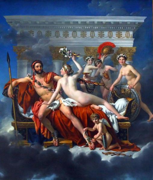 Mars Disarmed By Venus And The Three Graces by Jacques Louis David