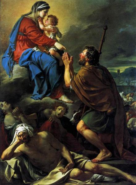 St Roch Asking The Virgin Mary To Heal Victims Of The Plague by Jacques Louis David