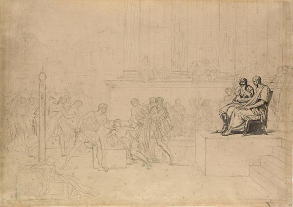 Study For The Execution Of The Sons Of Brutus by Jacques Louis David