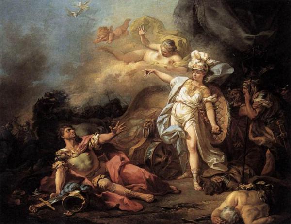 The Combat Of Mars And Minerva by Jacques Louis David