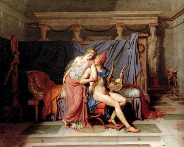 The Love Of Paris And Helen by Jacques Louis David
