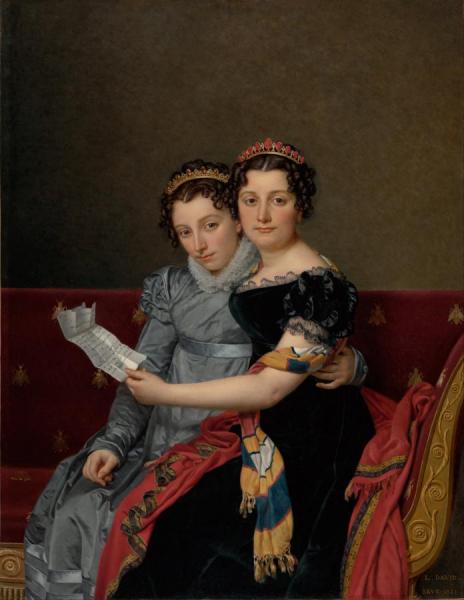 The Sisters Zénaïde And Charlotte Bonaparte by Jacques Louis David