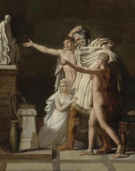 Youth In The Temple Of Zeus by Jacques Louis David