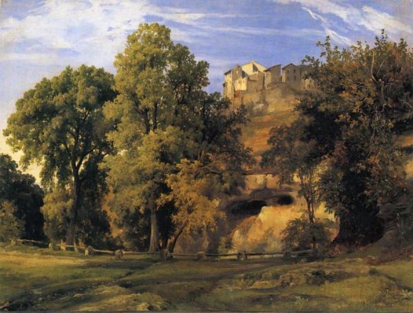 View Of Marino, Morning by Jacques-raymond Brascassat