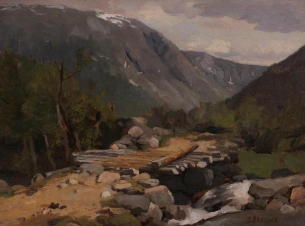 Landscape With Bridge by Jahn Ekenæs Oil Painting Reproductions