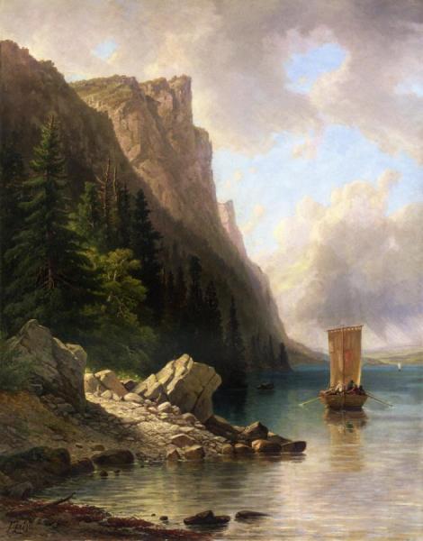 Ships Approaching The Shore by Jakob Josef Zelger