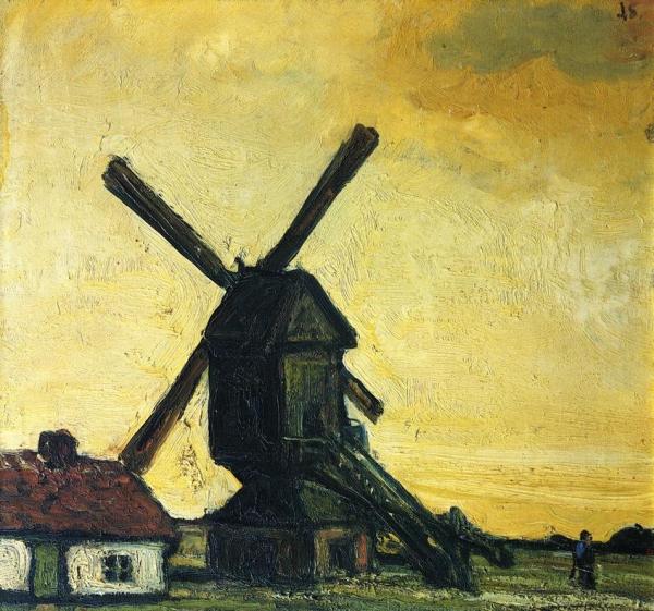Windmill At Haechterbroek by Jakob Smits
