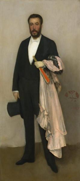 Arrangement In Flesh Colour And Black - Portrait Of Theodore Duret by James Abbott Mcneill Whistler