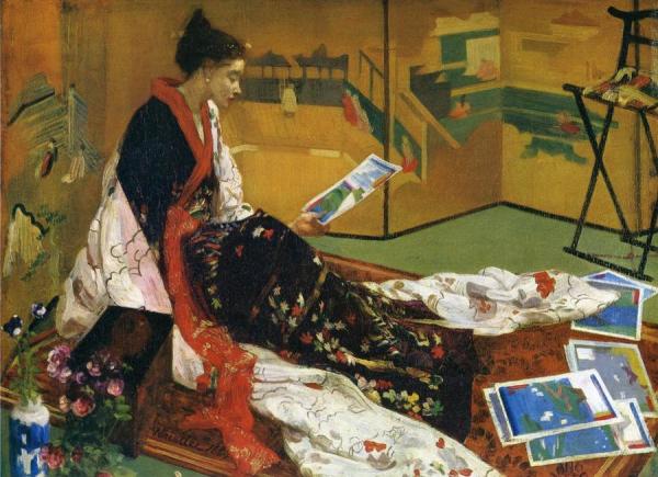 Caprice In Purple And Gold: The Golden Screen by James Abbott Mcneill Whistler Oil Painting Reproductions