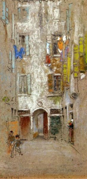 Corte Del Paradiso by James Abbott Mcneill Whistler Oil Painting Reproductions