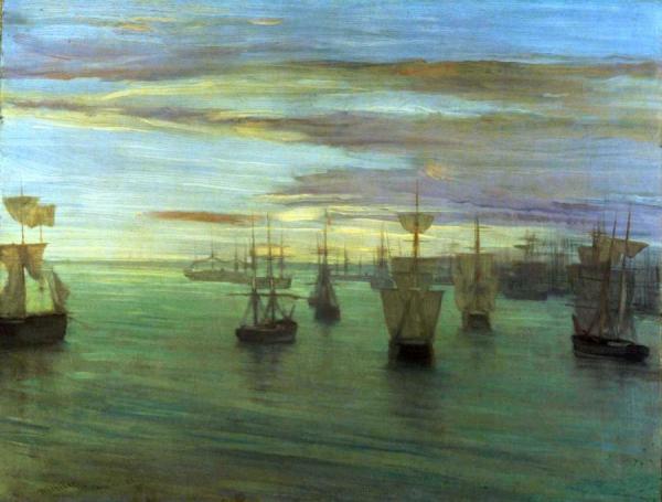 Crepuscule In Flesh Colour And Green: Valparaiso, 1866 by James Abbott Mcneill Whistler