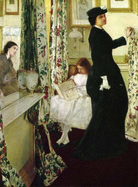 Harmony In Green And Rose: The Music Room by James Abbott Mcneill Whistler