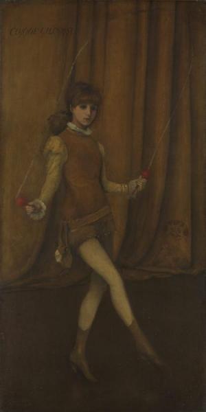 Harmony In Yellow And Gold, The Gold Girl - Connie Gilchrist by James Abbott Mcneill Whistler Oil Painting Reproductions