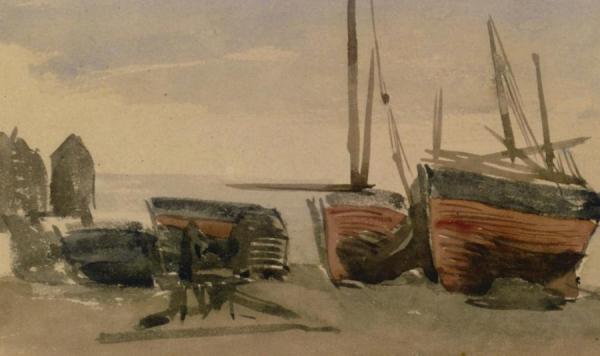 Hastings: Fishing Boats by James Abbott Mcneill Whistler Oil Painting Reproductions
