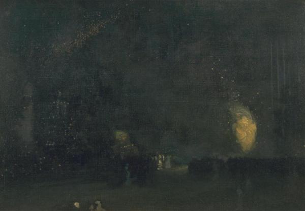 James Abbott Mcneill Whistler Nocturne, Black And Gold - The Fire Wheel, 1875