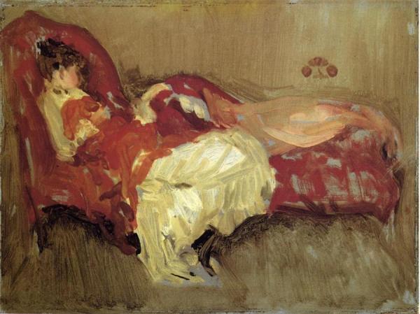 Note In Red: The Siesta by James Abbott Mcneill Whistler