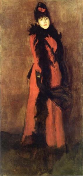 Red And Black: The Fan by James Abbott Mcneill Whistler