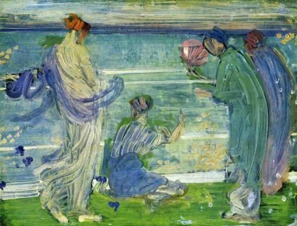 Variations In Blue And Green by James Abbott Mcneill Whistler