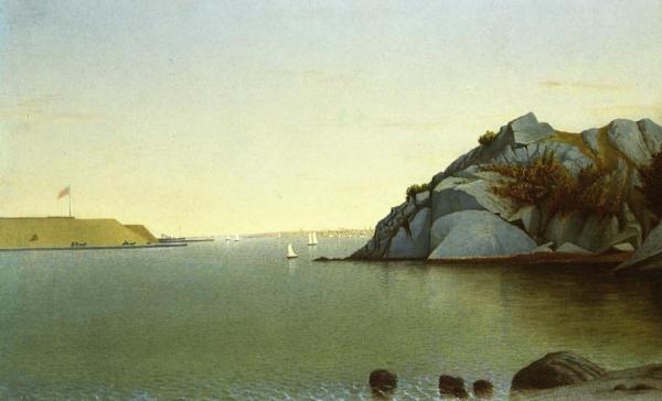 View Of Newport Harbor by James Augustus Suydam