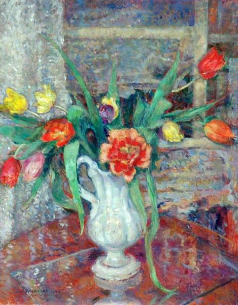 Flower Piece by James Bolivar Manson Oil Painting Reproductions