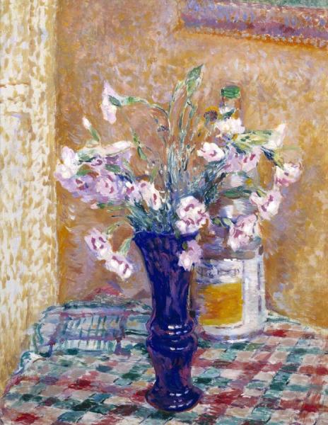 Pinks In A Vase by James Bolivar Manson Oil Painting Reproductions
