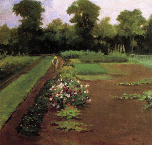New Hamburg Garden by James Carroll Beckwith Oil Painting Reproductions