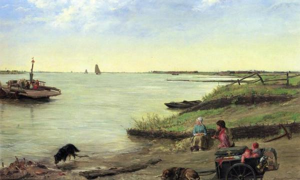 The Dutch Ferry Crossing by James Clarke Hook, R.a. Oil Painting Reproductions