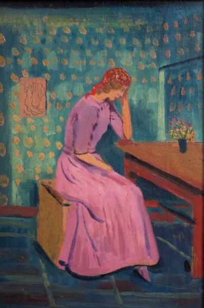 The Girl In The Cottage by James Dickson Innes