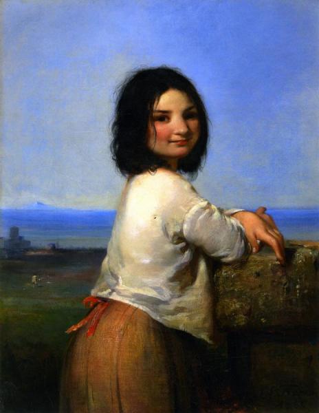 Italian Beggar Girl by James E. Freeman