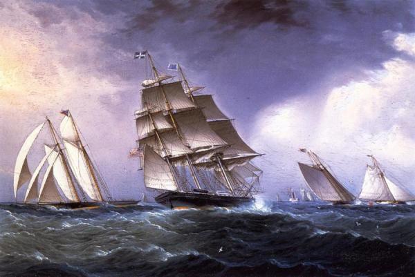 A Breezy Day Outside by James Edward Buttersworth