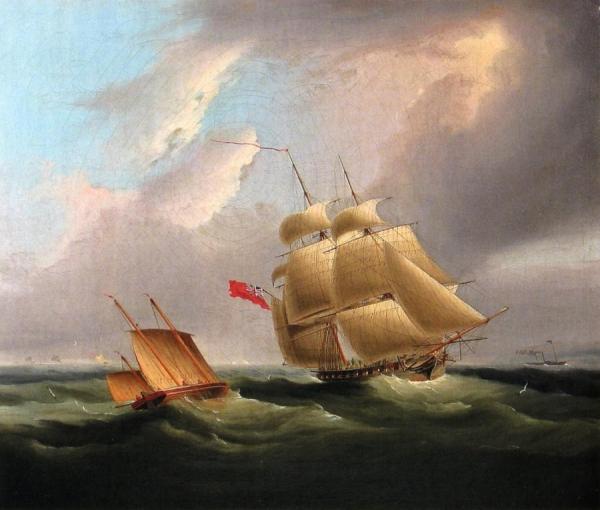 A Sloop-of-war by James Edward Buttersworth