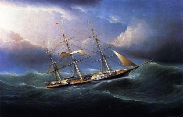Clipper In A Gale by James Edward Buttersworth