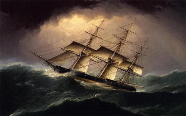 Clipper In A Heavy Sea by James Edward Buttersworth