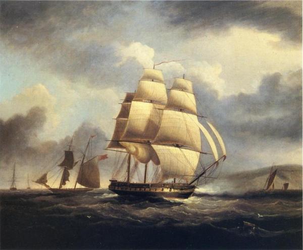 Frigate On The Thames by James Edward Buttersworth