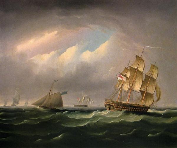 H. M. S. Brunswick by James Edward Buttersworth