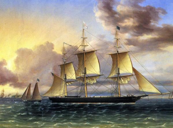 The Baltimore Clipper "architect" by James Edward Buttersworth