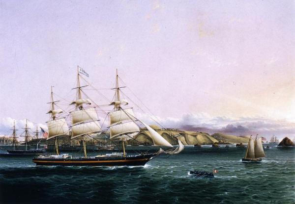 The "edward O'brien" Entering Port by James Edward Buttersworth Oil Painting Reproductions