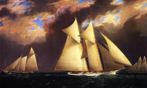 The First America's Cup Race, August 8, 1870 by James Edward Buttersworth
