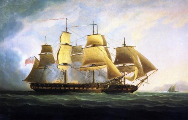 The Frigate H.m.s. by James Edward Buttersworth Oil Painting Reproductions