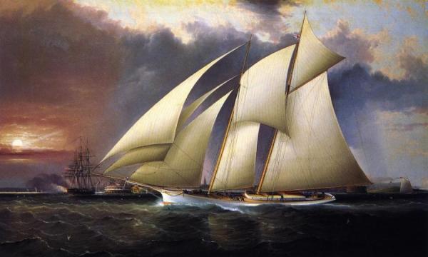 The Yacht "magic" Defending America's Cup by James Edward Buttersworth Oil Painting Reproductions
