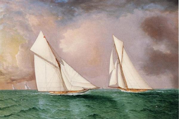 'vigilant' And 'valkyrie Ii' In The 1893 America's Cup Race by James Edward Buttersworth