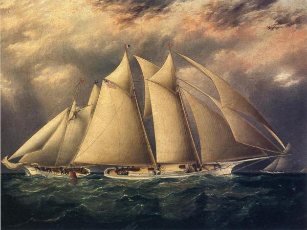 Yacht 'alice' Rounding The Buoy by James Edward Buttersworth