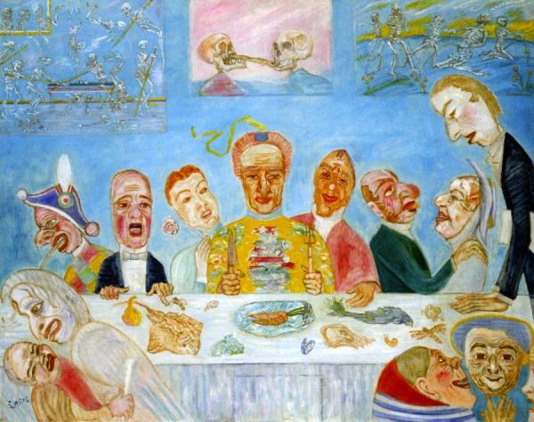 Banquet Of The Starved by James Ensor Oil Painting Reproductions